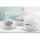 4 Artes para Xicaras Dia das Mãe Delicada Arquivo em Jpg 4