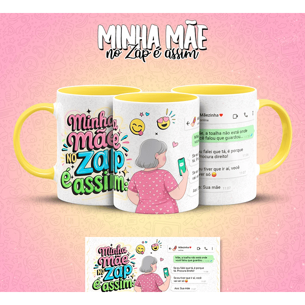 10 Artes para Caneca Mãe no Zap Arquivo em Jpg  5