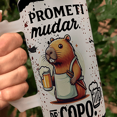 10 Artes para Copo Capivarinha Frases Chopp Arquivo em Editável 