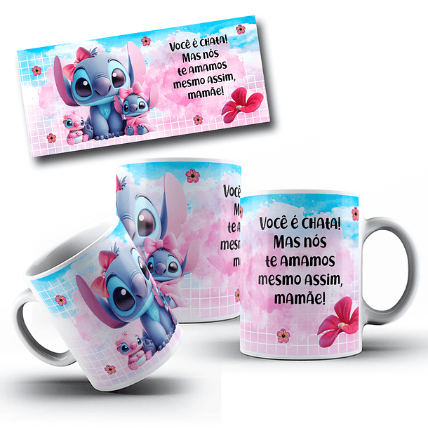 10 Artes para Caneca Dia das Mamãe Stitch Arquivo em Jpg  10