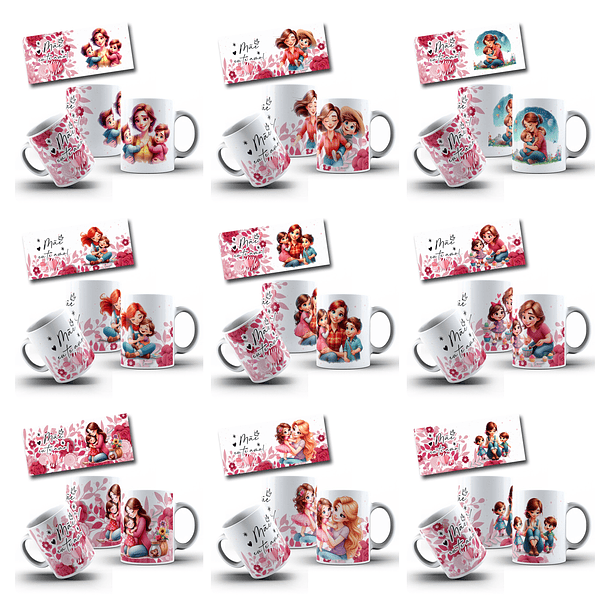34 Artes para Caneca Dia das Mães Frases Mãe Eu Te Amo Arquivo em Jpg  4