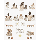 Kit Digital Amor de Mãe  Aquarelados em Png 2