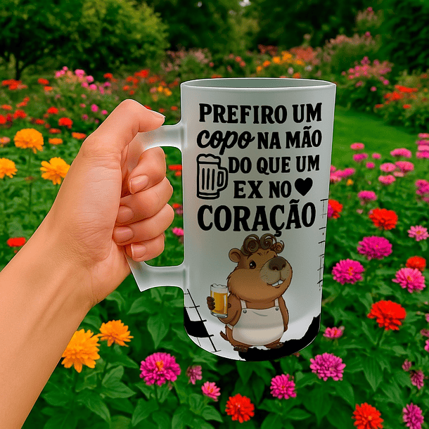 10 Artes para Copo Capivarinha Frases Chopp Arquivo em Editável  7