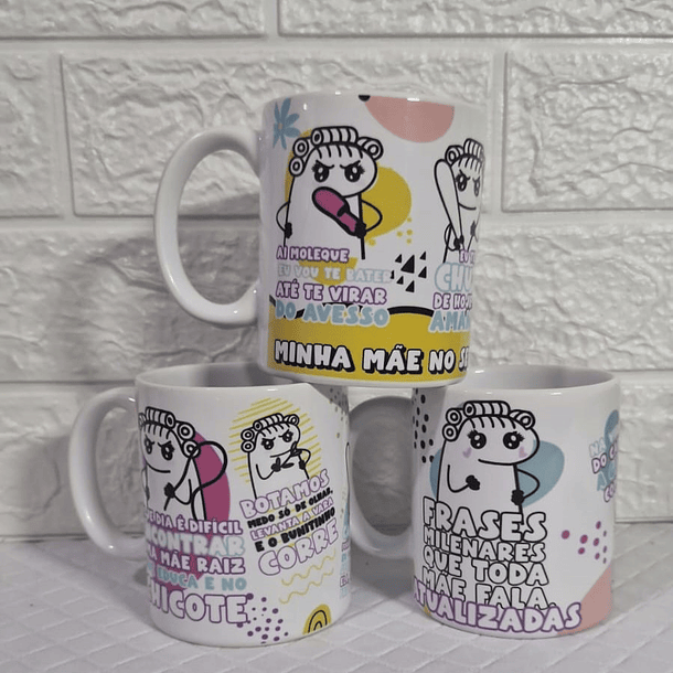 3 Artes Caneca Dia das Mães Arquivo Editável  