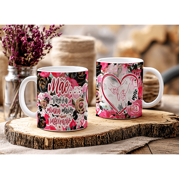 14 Artes para Caneca e Azulejo Dia das Mães  Arquivo Editável 10