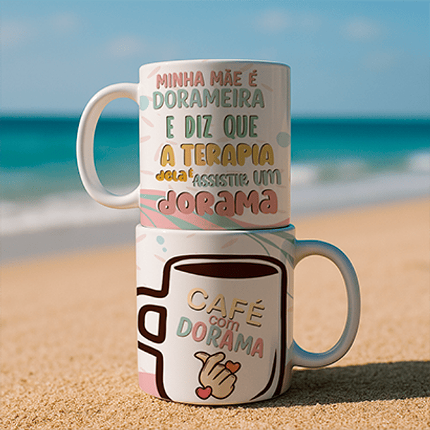 5 Artes para Caneca Mãe Dorameira Arquivo Editável 3