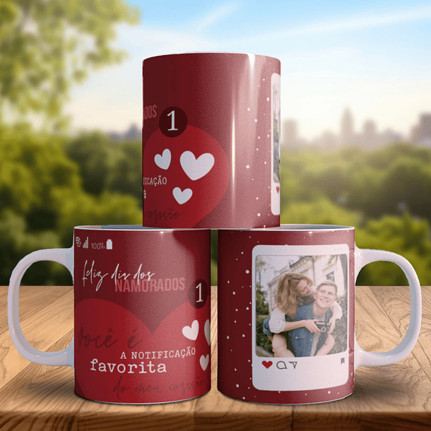9 Artes para Caneca Dia dos Namorados Fotos Arquivo Editável  3