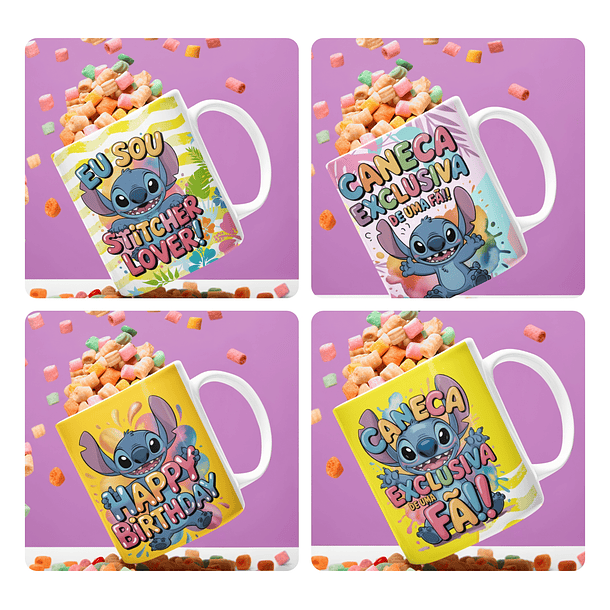 Arquivos para Criações Fofa Stitch Nomes Arquivos em Png 1