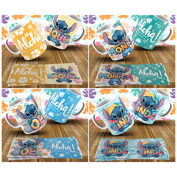 Arquivos para Criações Fofa Stitch Nomes Arquivos em Png 4