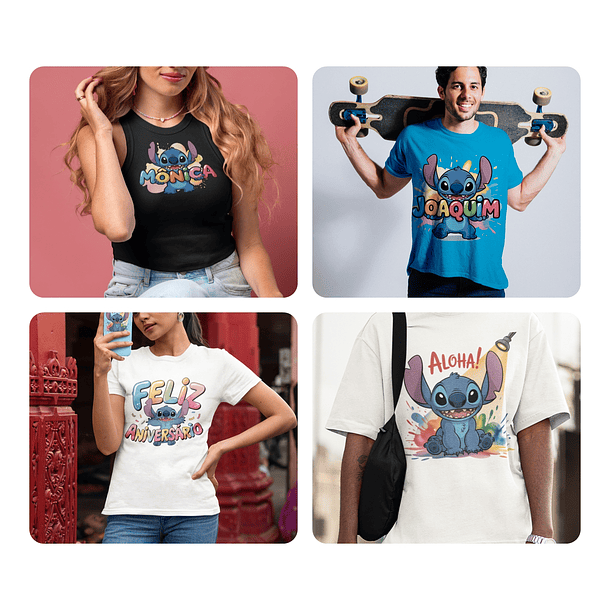 Arquivos para Criações Fofa Stitch Nomes Arquivos em Png 6