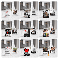 30 Arte Caneca, Azulejo e Almofada com Fotos Dia dos Namorados Arquivo Editável