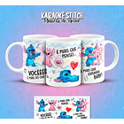 11 Artes para Caneca Karaokê Stitch Músicas de Amor Arquivo em Png  7