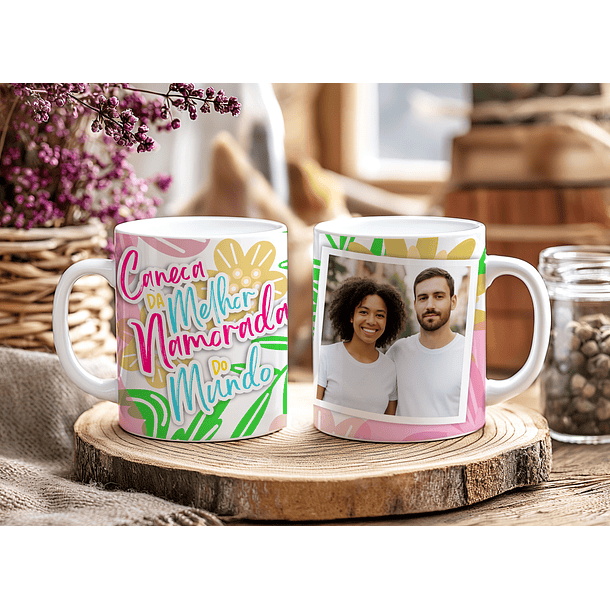 5 Artes para Caneca Dia dos Namorados Melhor Namorada Flórida Arquivo Editável  3