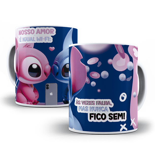 8 Artes para Caneca Dia dos Namorados Stitch Arquivo Editável 7