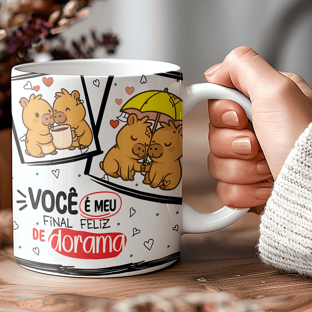 7 Artes para Caneca Dia dos Namorados Capivara Arquivo Editável  6