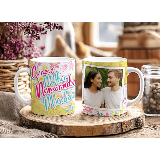 5 Artes para Caneca Dia dos Namorados Melhor Namorada Flórida Arquivo Editável  5