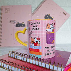 Artes Caneca Queria ser poeta, mas poeta não posso ser em Png