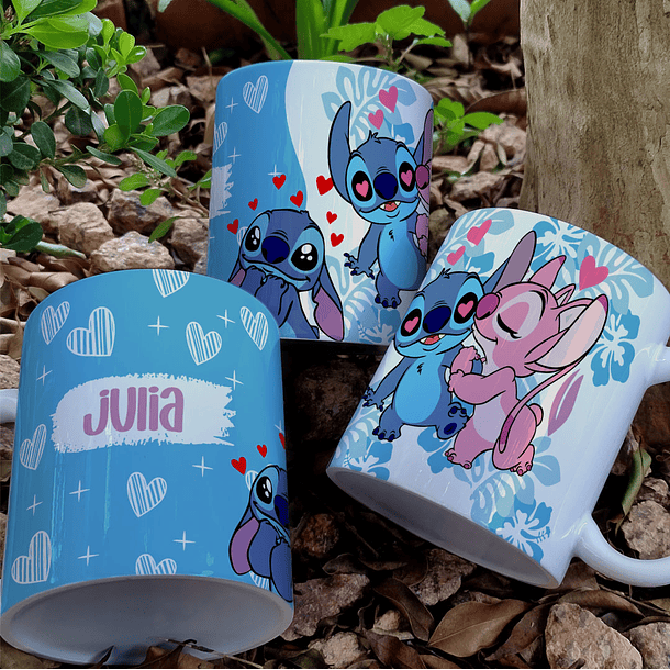 5 Artes para Caneca Estampa Stitch Floral Arquivo em Jpg  4