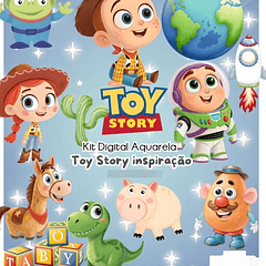 Kit Digital Toy Story Aquarela Arquivo em Png 
