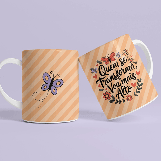16 Artes para Caneca Borboletas Arquivo em Png  6