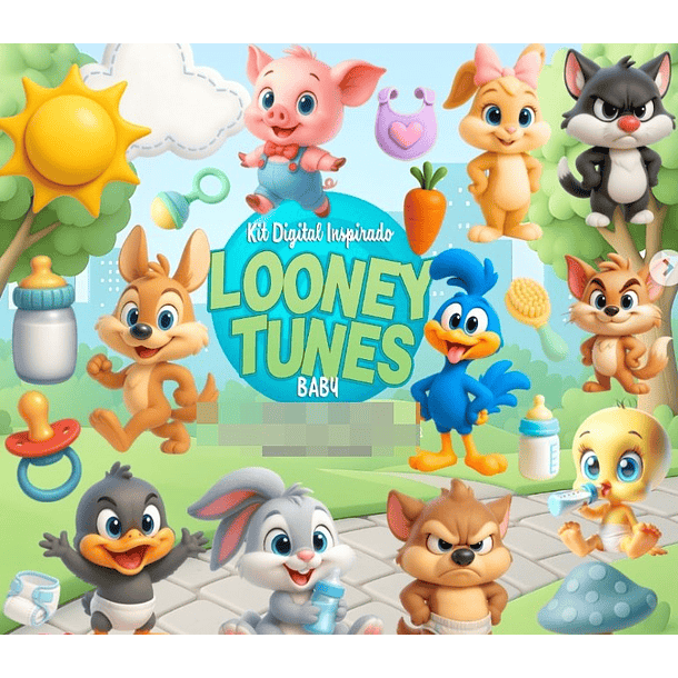 Kit Digital Baby Looney Arquivo em Png
