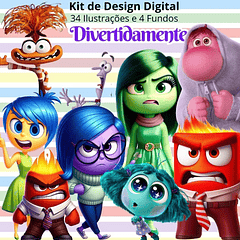 Kit Digital Divertidamente Emoções em Png 