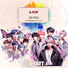 Kit Digital K Pop Aquarela em Png 1