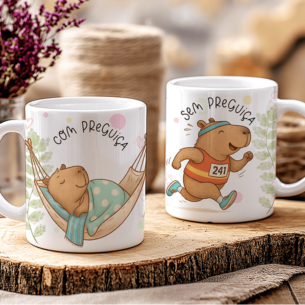 7 Artes Canecas Capivaras Fofas Irônica Arquivos em Jpg  1