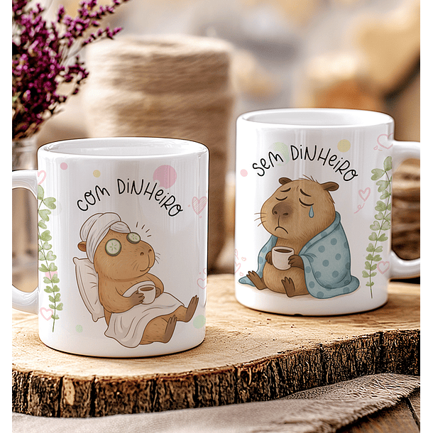 7 Artes Canecas Capivaras Fofas Irônica Arquivos em Jpg  4