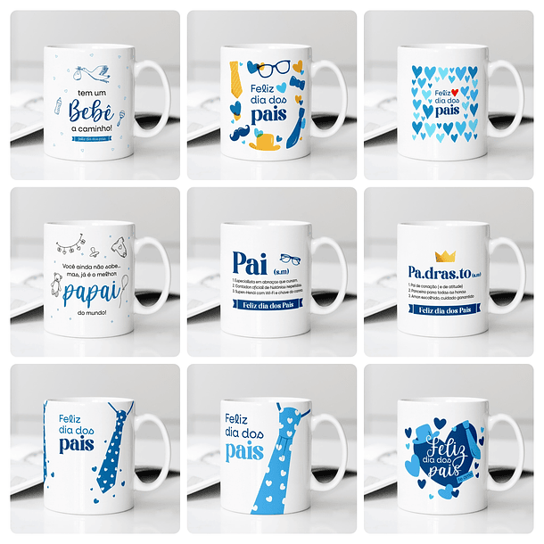 15 Artes para Caneca Dia dos Pais Arquivo em Jpg  2