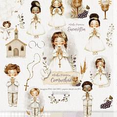 Kit Digital Primeira Comunhão em Png