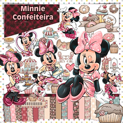 Kit Digital Minnie Confeiteira em Png