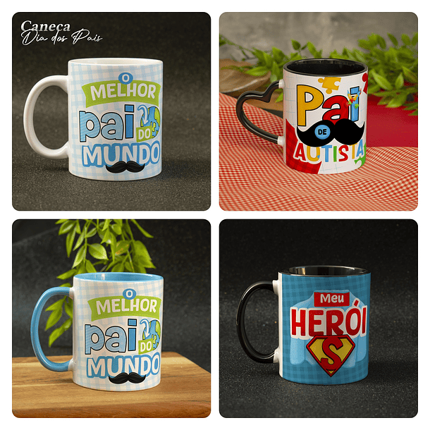 18 Artes para Caneca Dia dos Pais Arquivo em Jpg  3