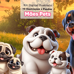 Kit Digital Mães Pets em Png