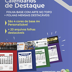 Arquivos Calendarios Diversos 2026 Editáveis