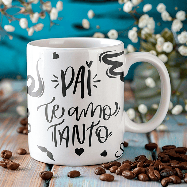 14 Artes para Caneca Dia dos Pais Frases Arquivo Editável 3