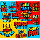 106 Artes para Caneca, azulejo, almofada, e Camisa Dia dos Pais Cartoon + Kit Digital em Jpg 8