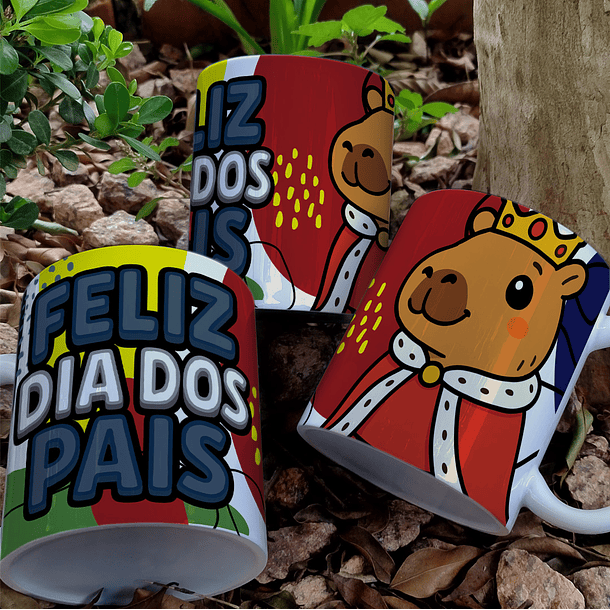 10 Artes para Caneca Dia dos Pais Capivara Arquivo Editável  11