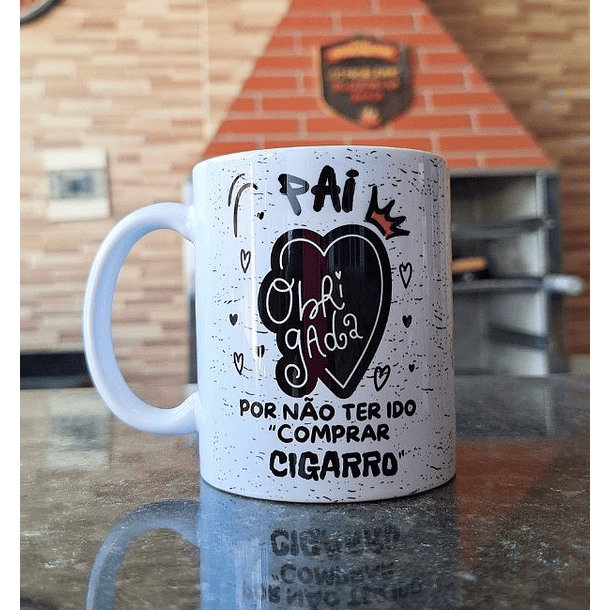 Arte para Caneca Pai, obrigada por não ter ido comprar cigarro Arquivo em Jpg