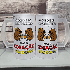 6 Arte para Copo Chopp Capivara Frases Arquivo Editável 