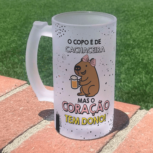 6 Arte para Copo Chopp Capivara Frases Arquivo Editável  5