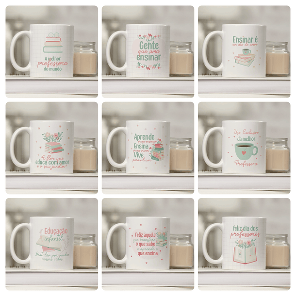 25  Artes para Caneca Dia dos Professores Arquivo Editável 1