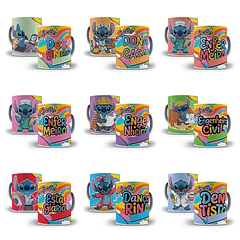 61 Artes para Caneca Profissões Stitch Arquivo em Jpg