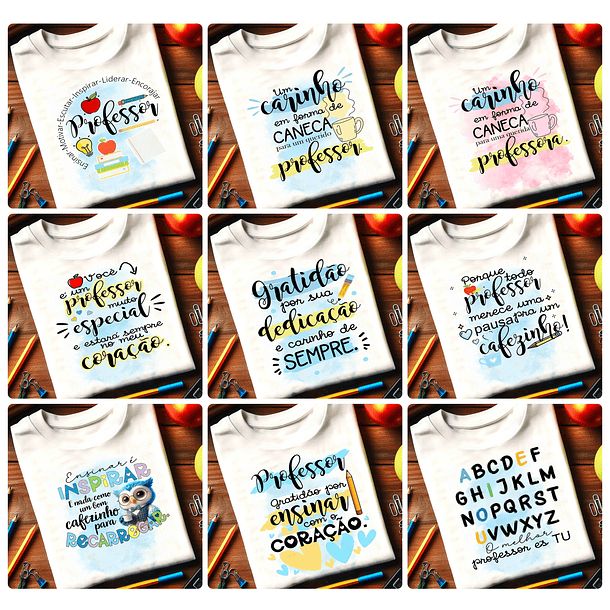 20 Artes para Camiseta Do Professor Arquivo Editável  1