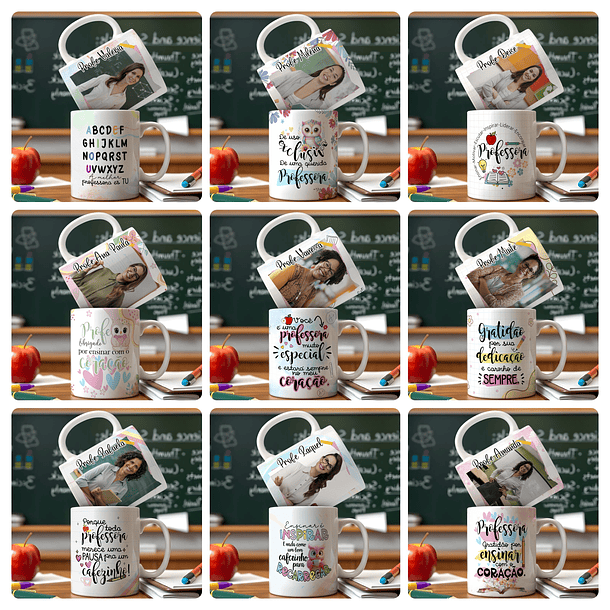 40 Artes para Caneca Dia Dos Professores Arquivo Editável 2