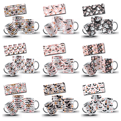 18 Artes para Caneca Halloween Arquivo em Jpg