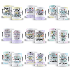 26 Artes para Caneca Dia dos Professores Gratidão em Cores Arquivo Editável 