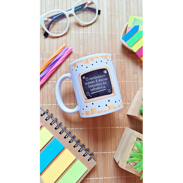 Arte Caneca O verdadeiro legado é deixar sementes de sabedoria Arquivo em Png 