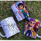 8 Artes para Caneca Colorir Guerreiras Do K-Pop Arquivo Editável 3