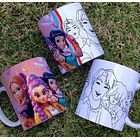 8 Artes para Caneca Colorir Guerreiras Do K-Pop Arquivo Editável 6